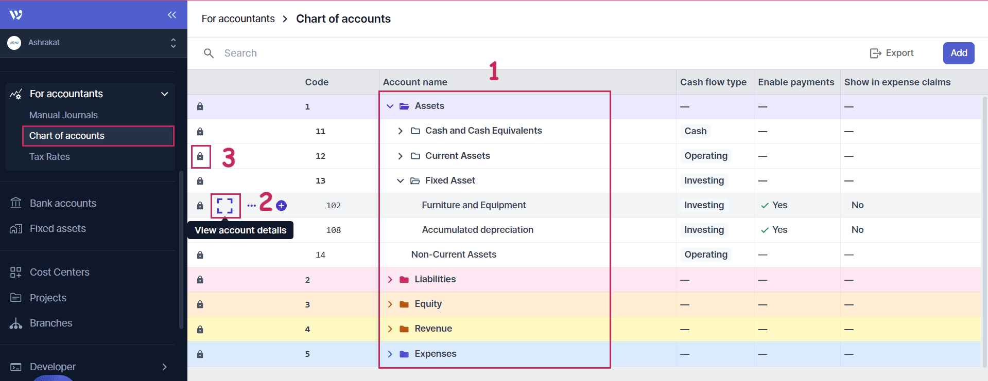 Chart of Accounts