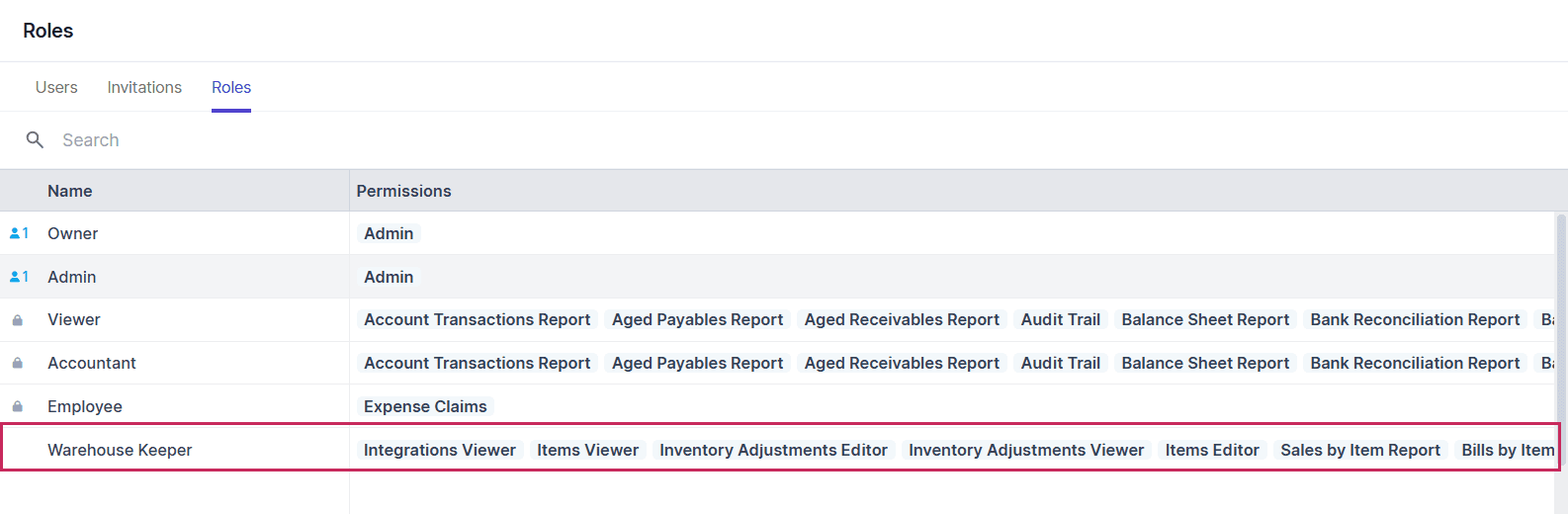add a new role directly by using the empty row