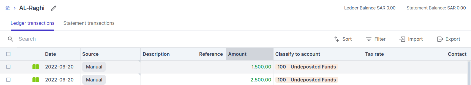 upload your bank statement file