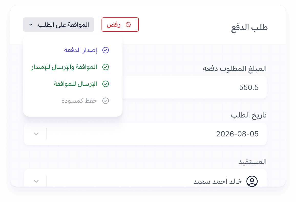 سير الموافقات والصلاحيات