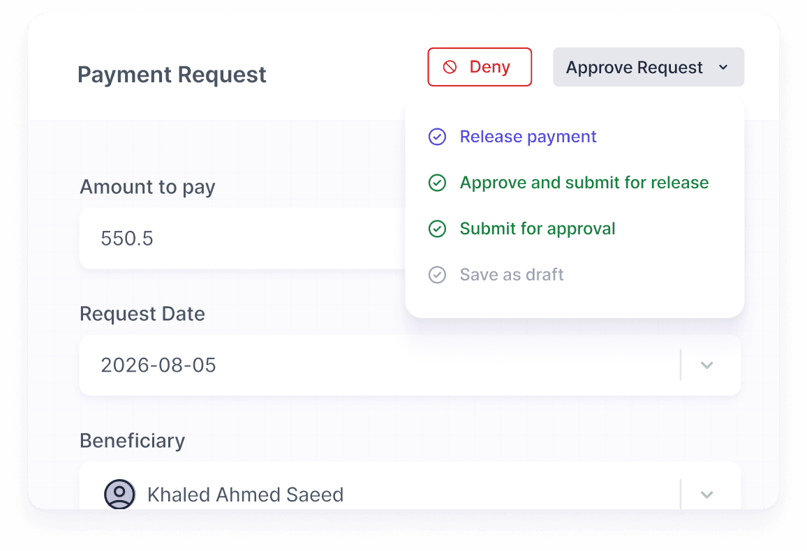 Approval flows and permissions