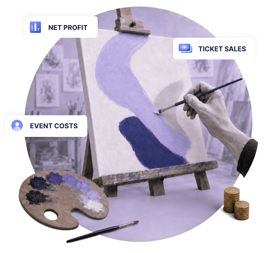 Arts and recreation accounting hero illustration