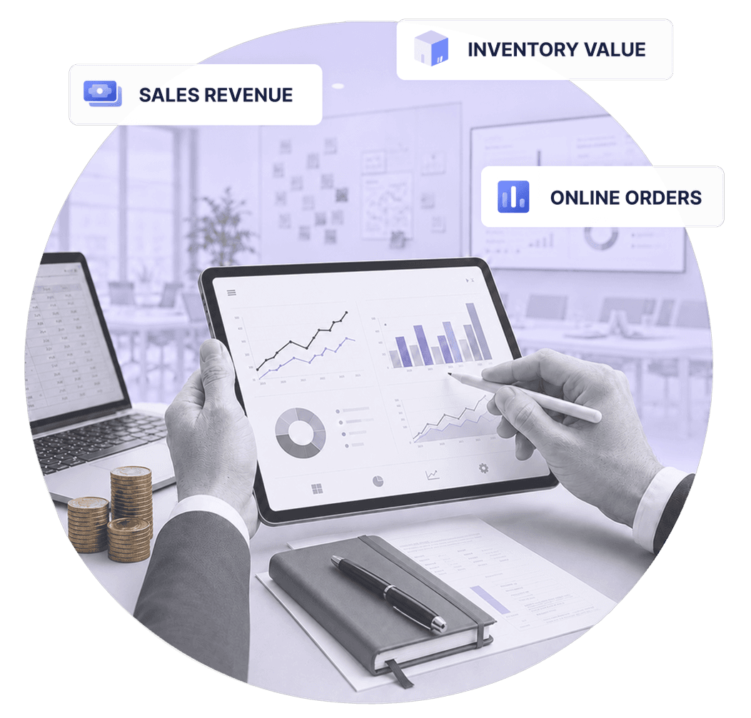 Consulting firm accounting hero illustration