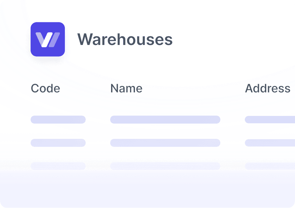 Fixed assets and warehouses
