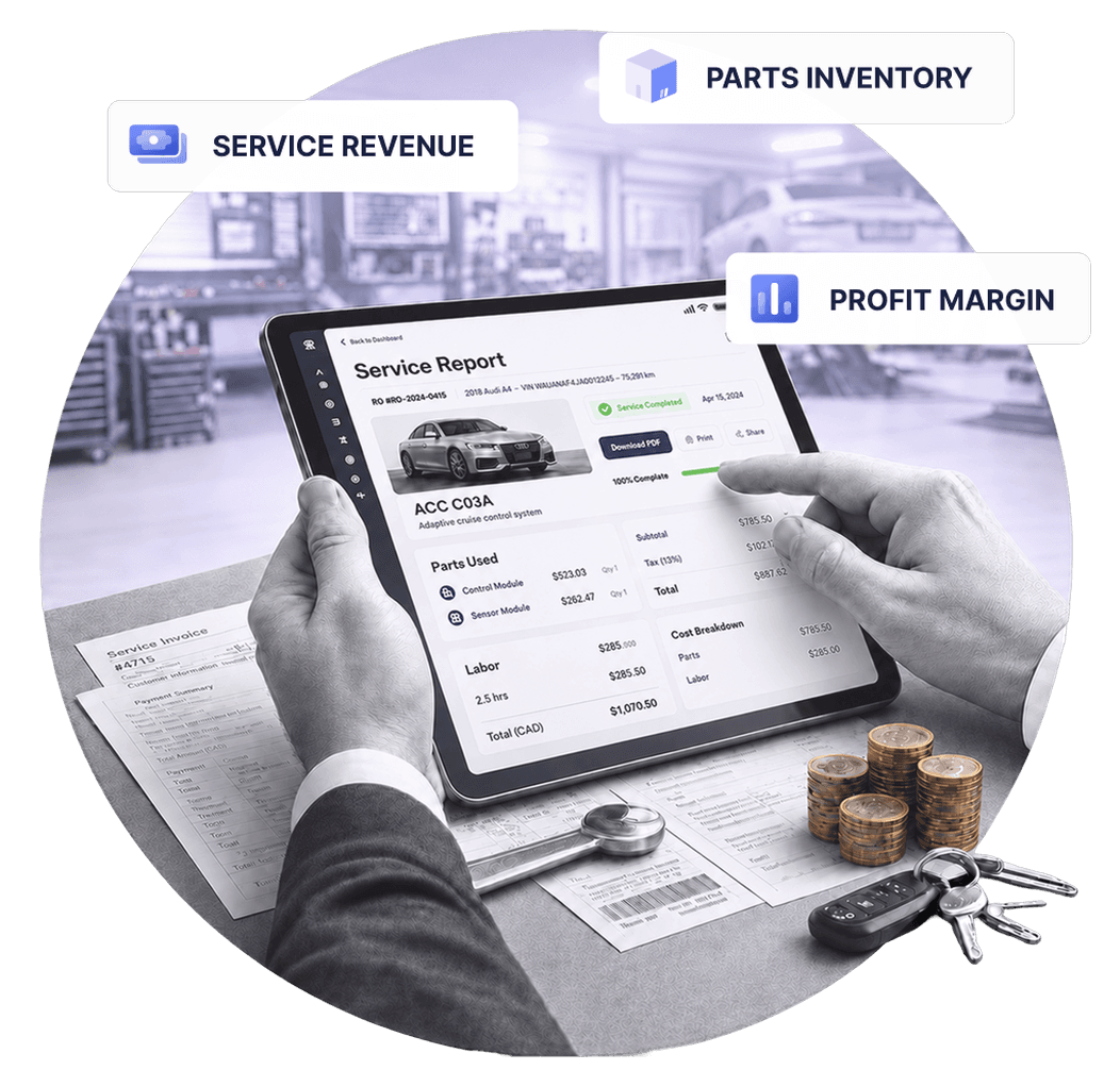 Repair and maintenance accounting hero illustration