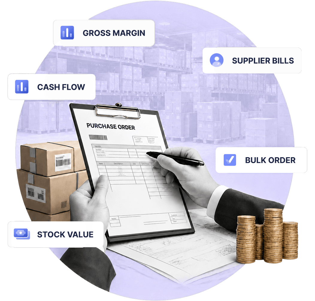 Wholesale trade accounting hero illustration