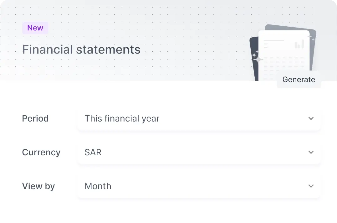 Access and export financial reports