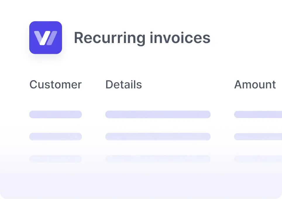 Invoices and recurring invoices