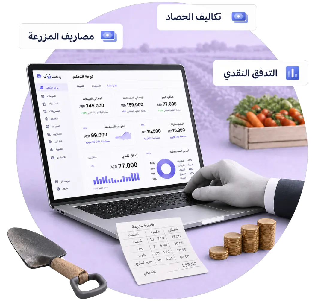 رسم توضيحي للمحاسبة في الزراعة