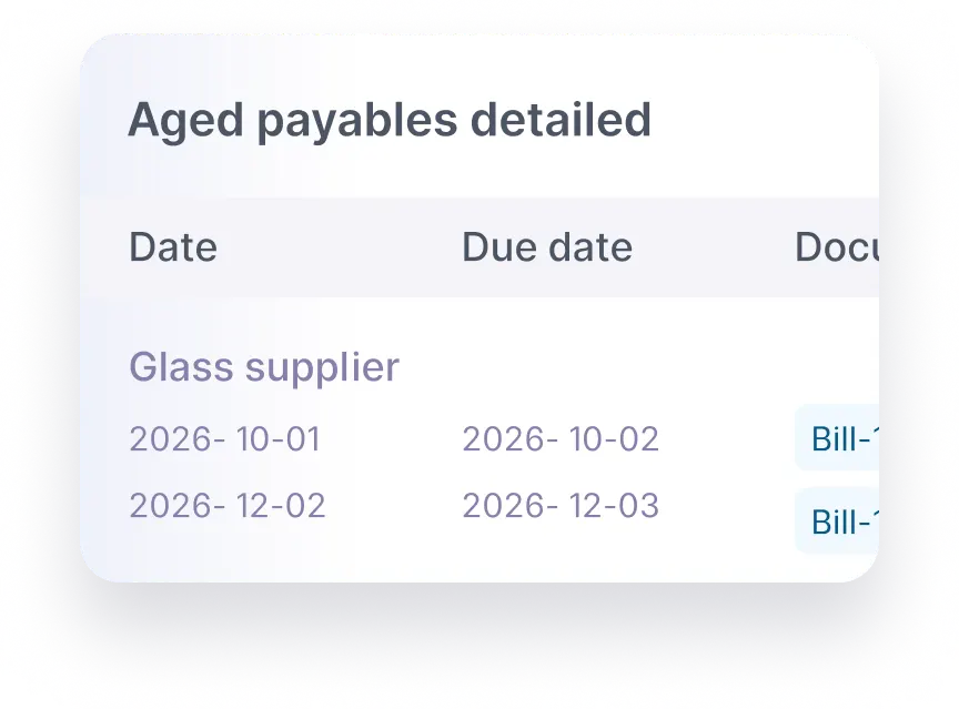 Detailed Aging Reports
