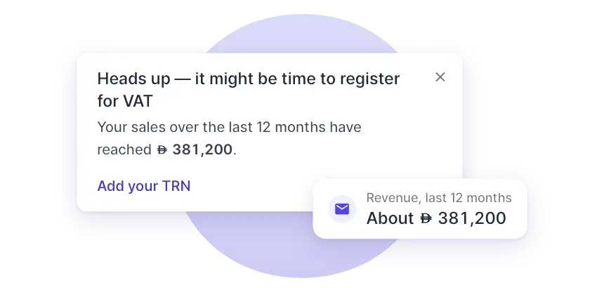 The reminder: sales over the last 12 months and the mandatory threshold