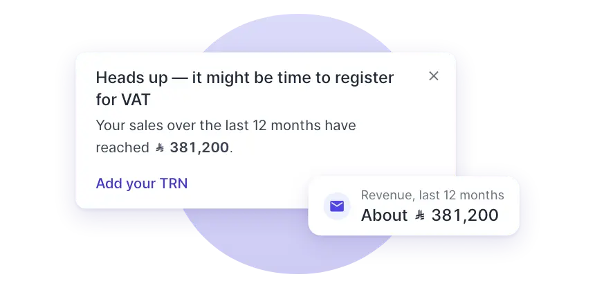 The reminder: sales over the last 12 months and the mandatory threshold