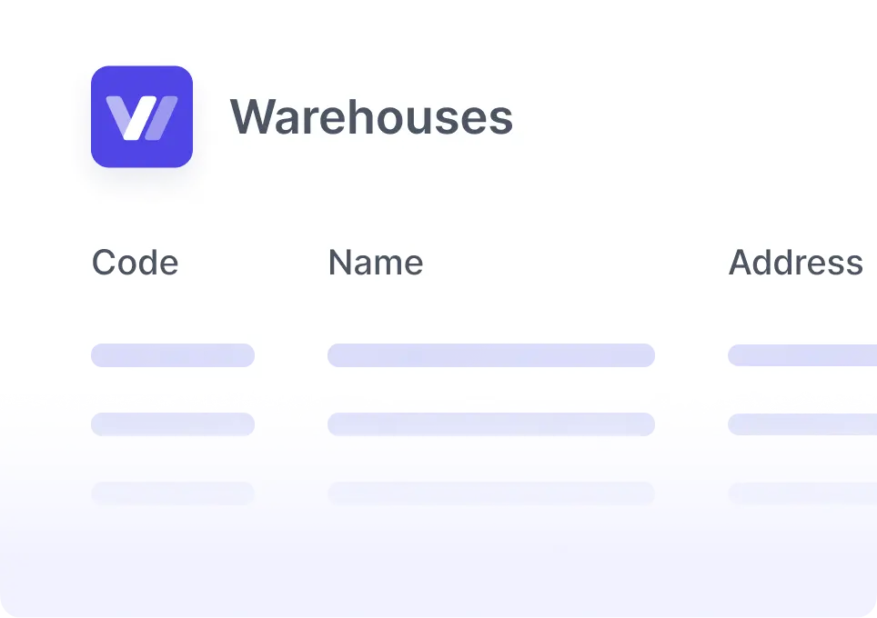 Fixed assets and warehouses