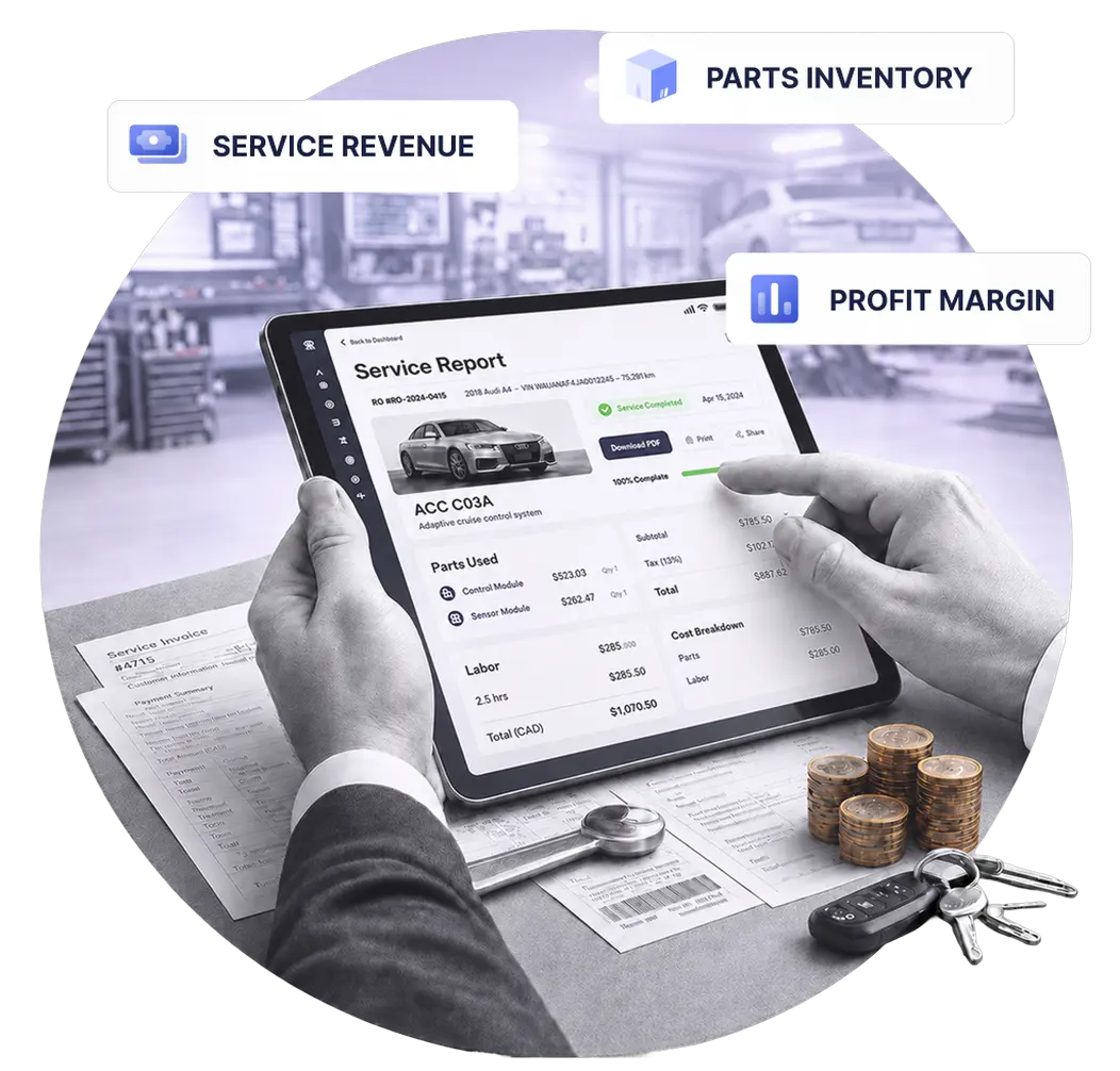 Repair and maintenance accounting hero illustration