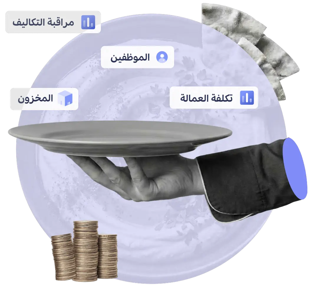 رسم توضيحي للمحاسبة في تجزئة الأغذية والمشروبات