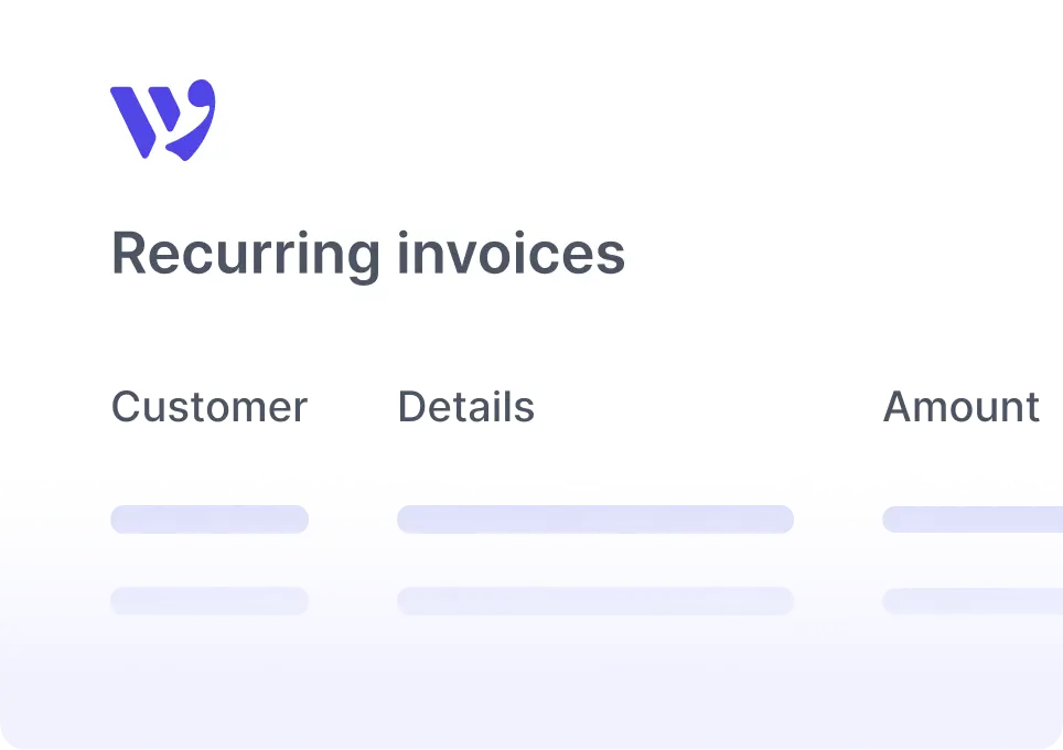 Recurring invoices