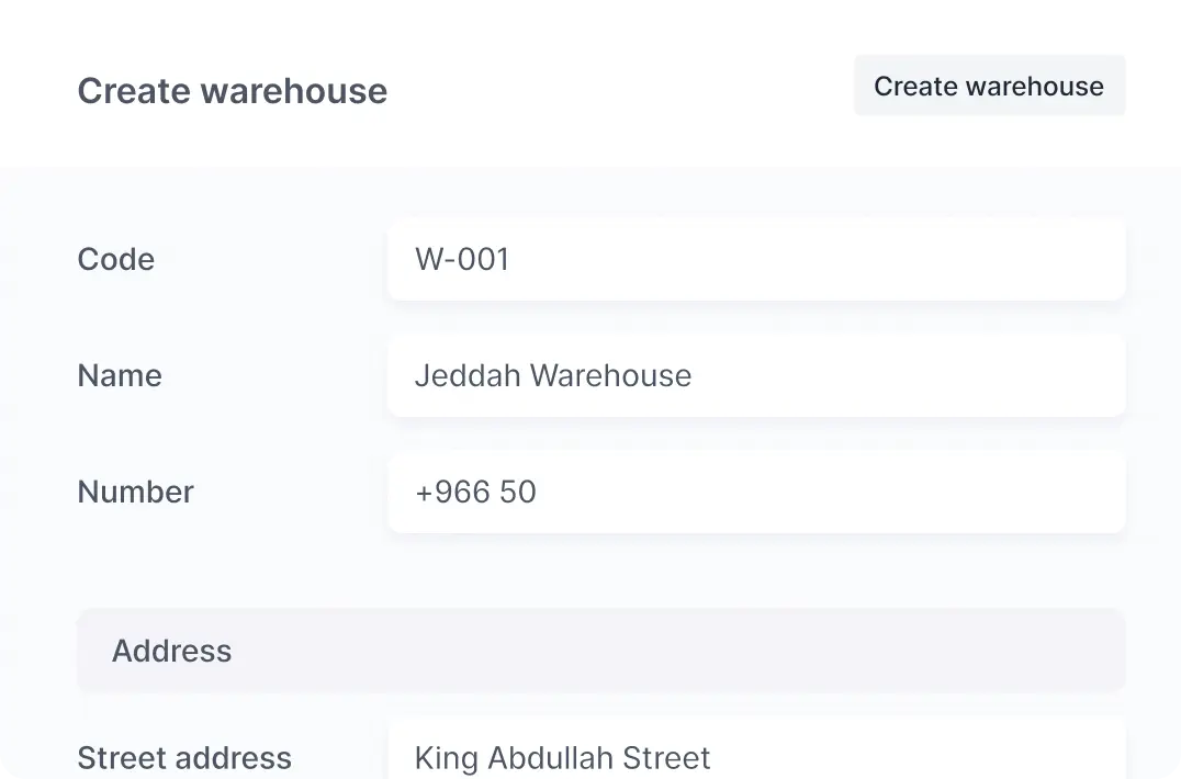 Multiple warehouses