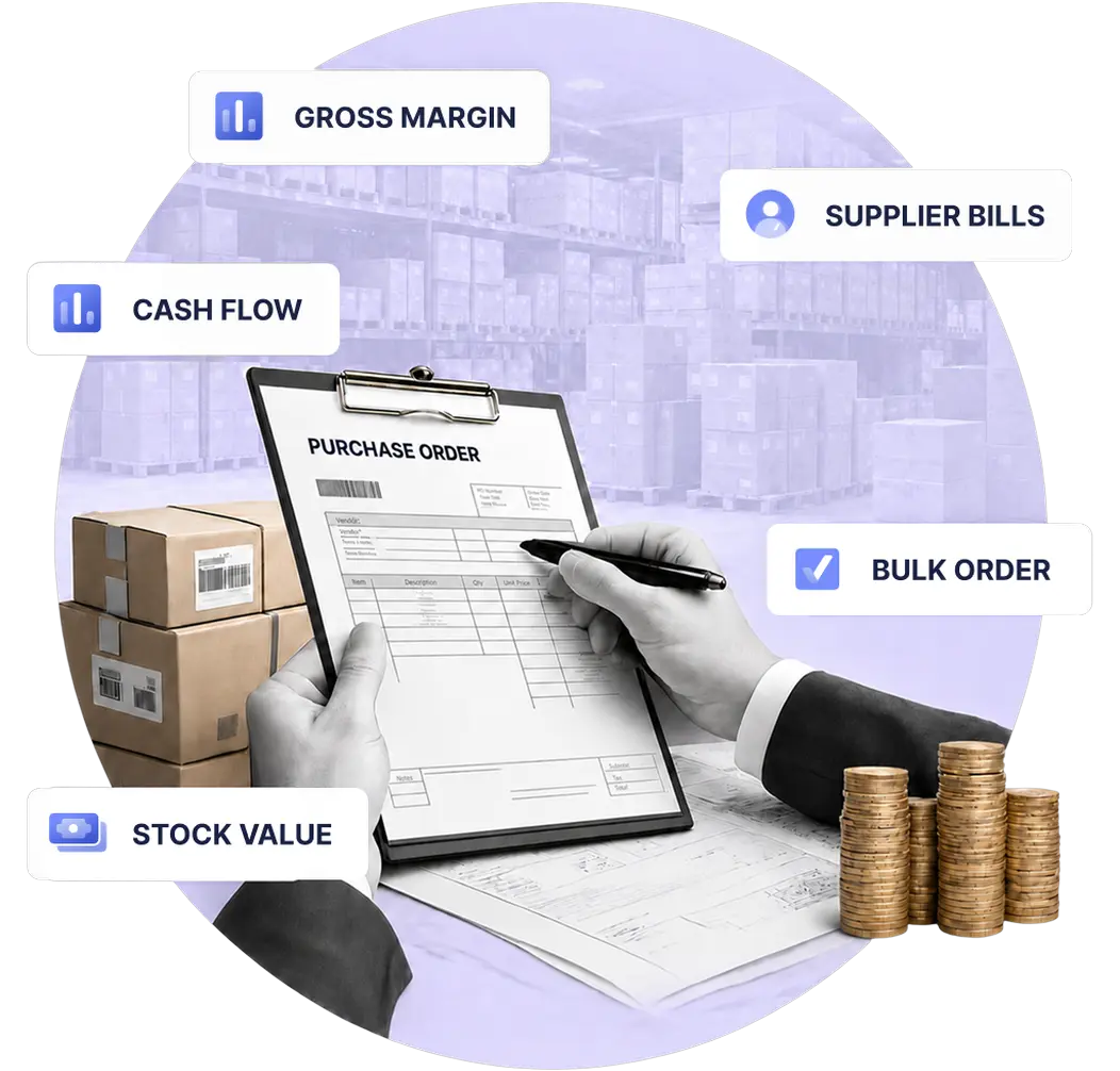 Wholesale trade accounting hero illustration